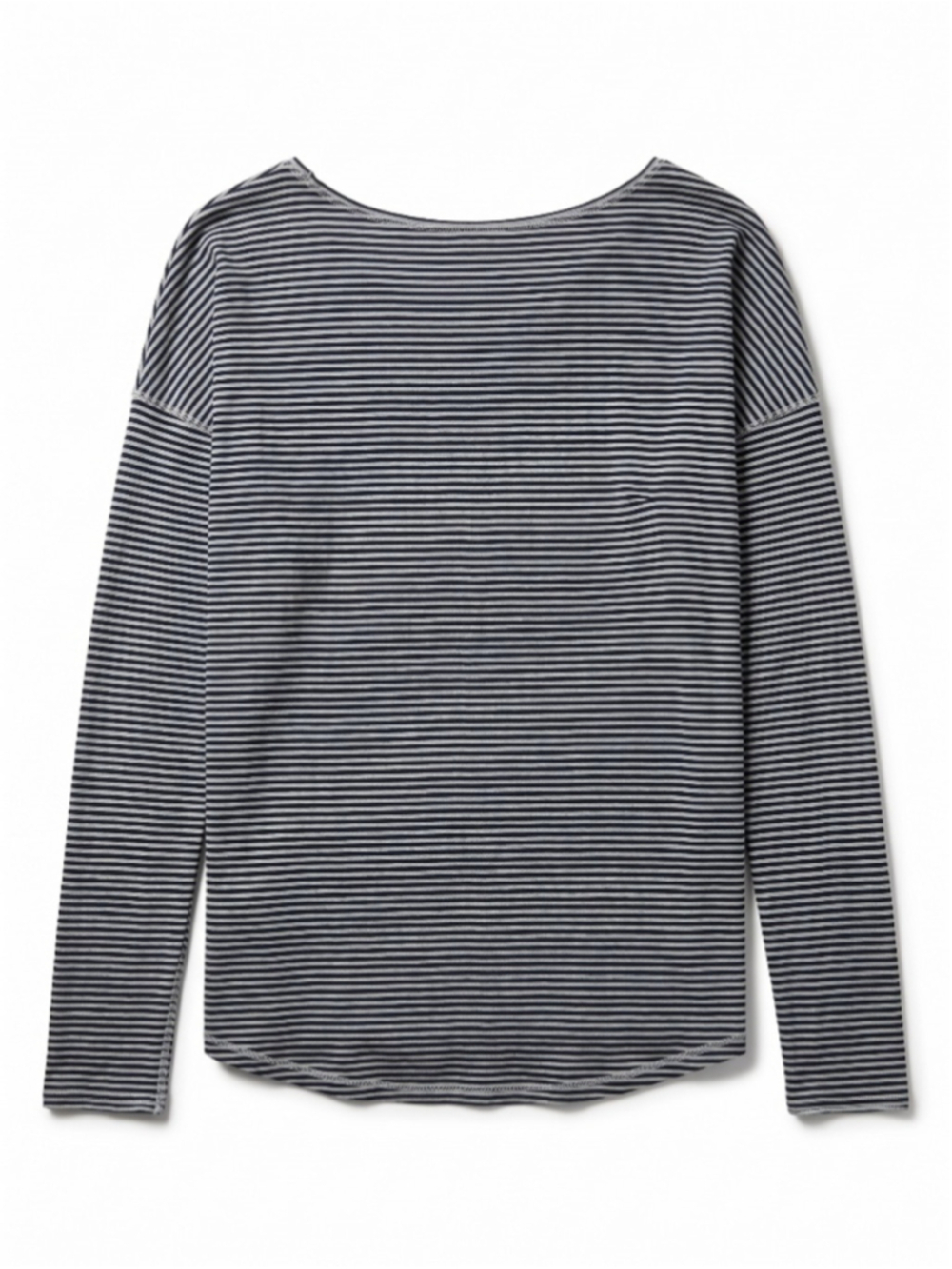 LULULEMON Flip Your Dog Long Sleeves Grey and White Stripes Top Oversized, Sz 8
